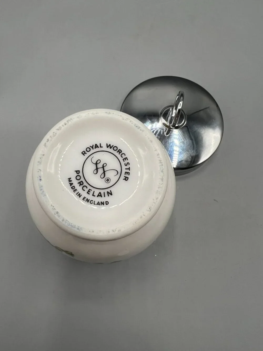 Royal Worcester Porcelain Egg Coddler Herb Jar Thyme Nasturtium Design 4